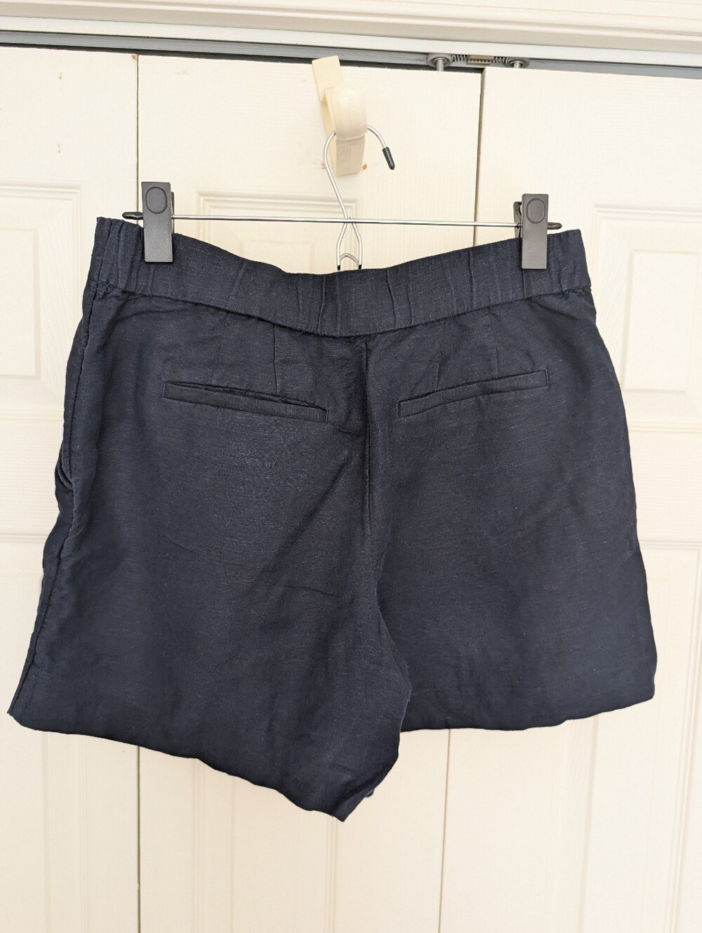 LOFT Navy High Rise Exposed Button Fly Shorts Small Boho - Picture 2 of 6